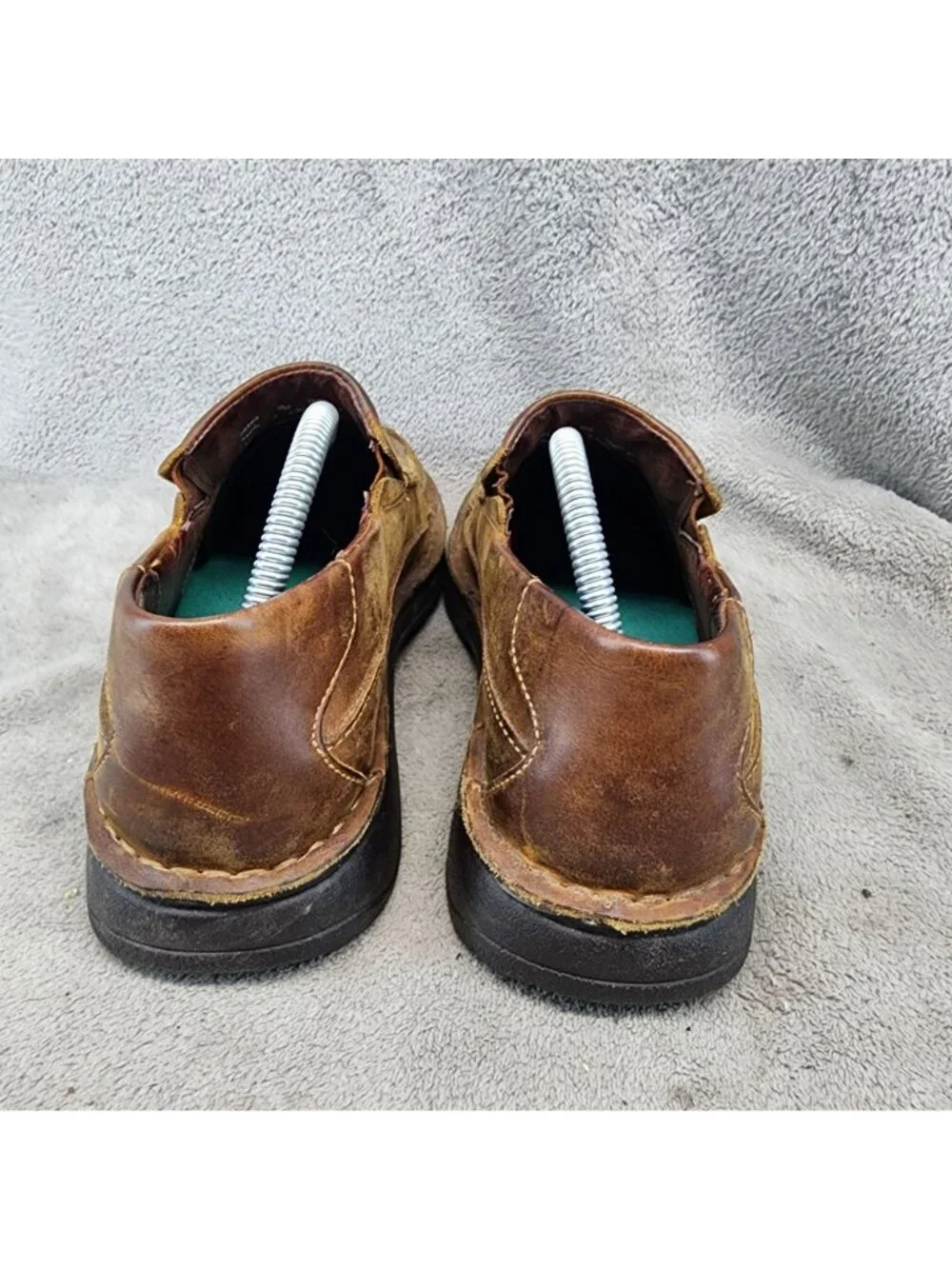 Clarks Shoes Mens Size 9 Brown Leather Senator Slip On Loafers *Read*